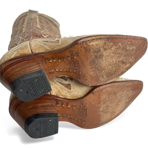 Corral Leather Western Cowgirl Snip Toe Boots Women's 6.5 M - Picture 11 of 16